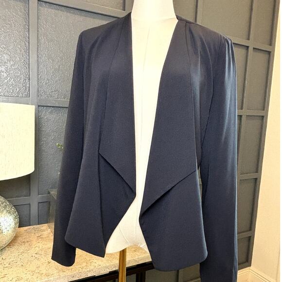 Banana Republic Navy Blue Corpcore Minimalist Preppy Chic Classic Blazer Size 8 - Picture 1 of 5